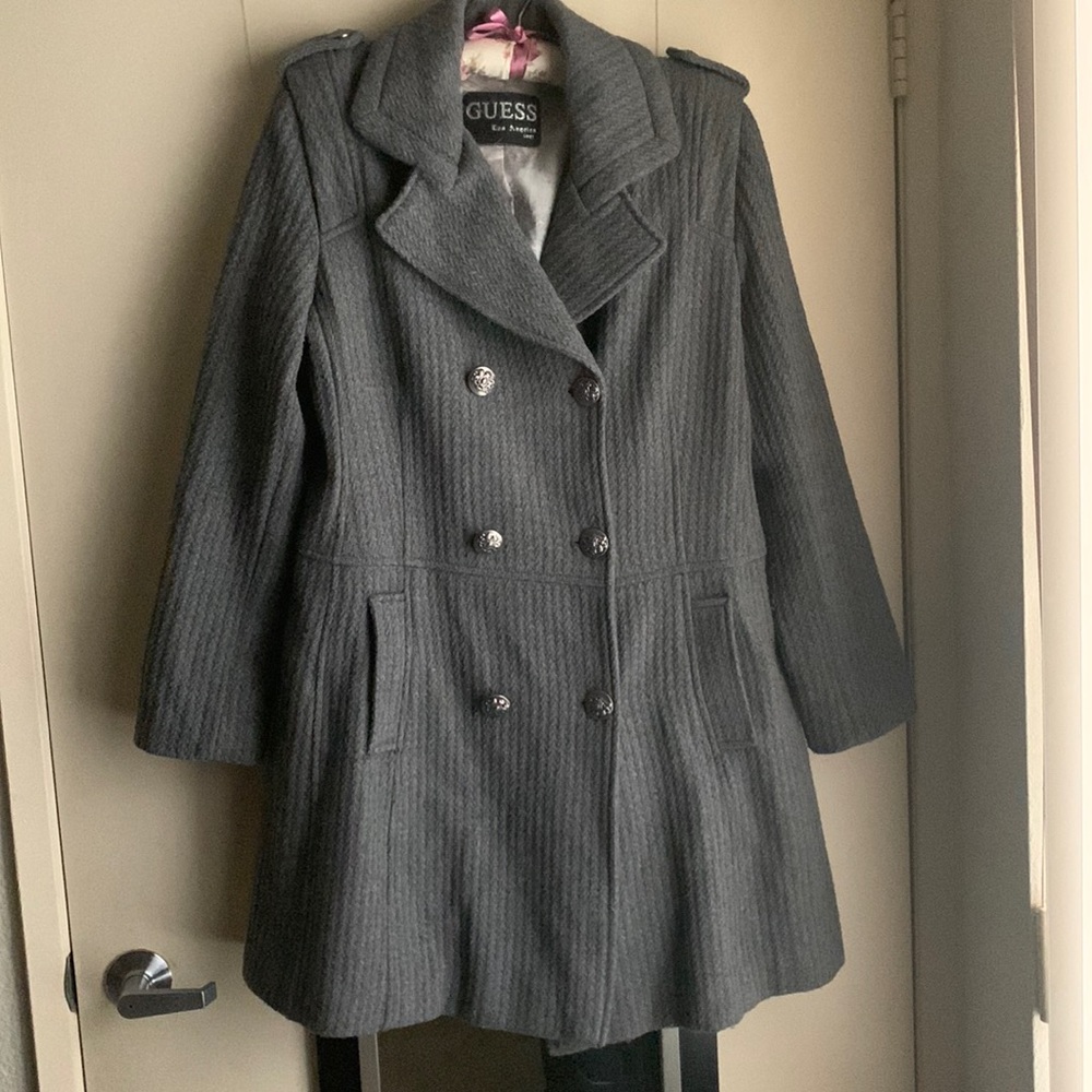 Guess Los Angeles gray coat size L